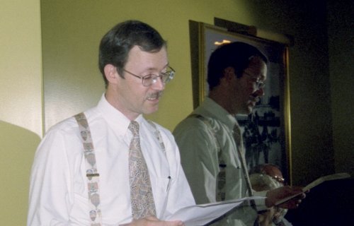 Matt giving speech